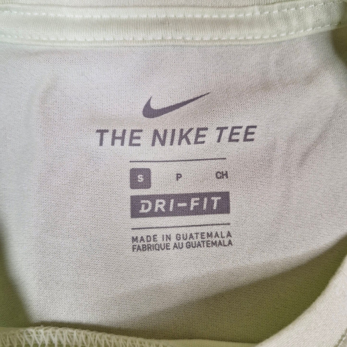 Nike The Nike Tee Dri Fit Light Lime Green Men's Size Small 100% Polyester
