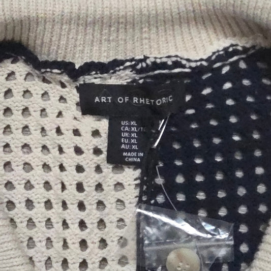 Art Of Rhetoric Knitted Polo Shirt Men’s XL Black Cotton Acrylic Knit Casual Tee