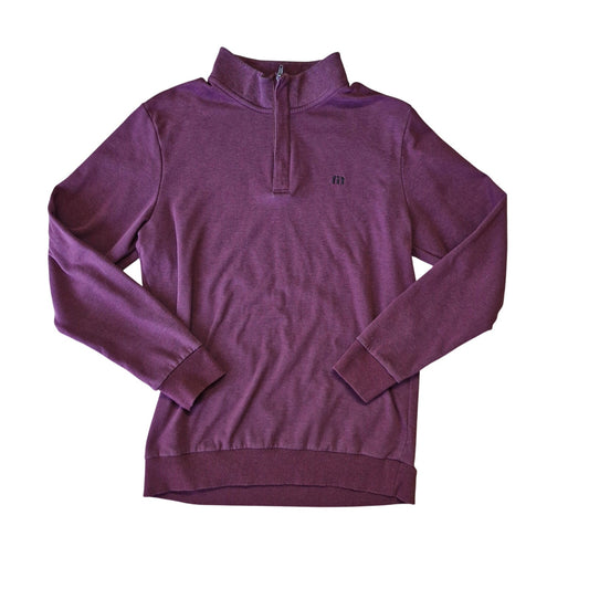 TravisMathew 1/4 Zip Pullover Sweater Men’s Medium Purple Golf Long Sleeve