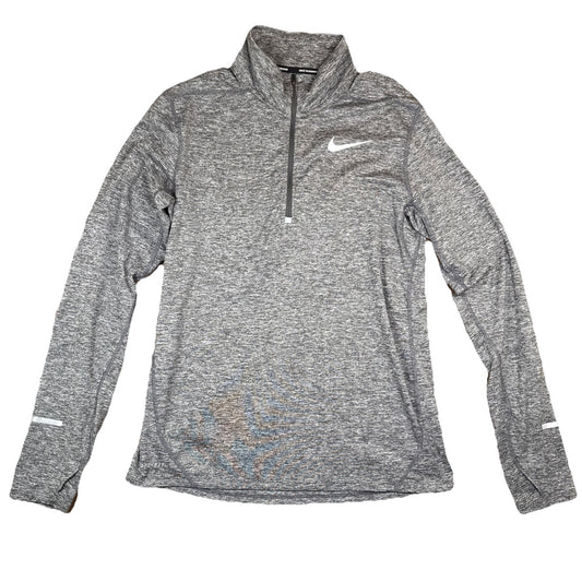 Nike Dri-Fit Quarter Zip Pullover Men’s M Gray Long Sleeve Running Training