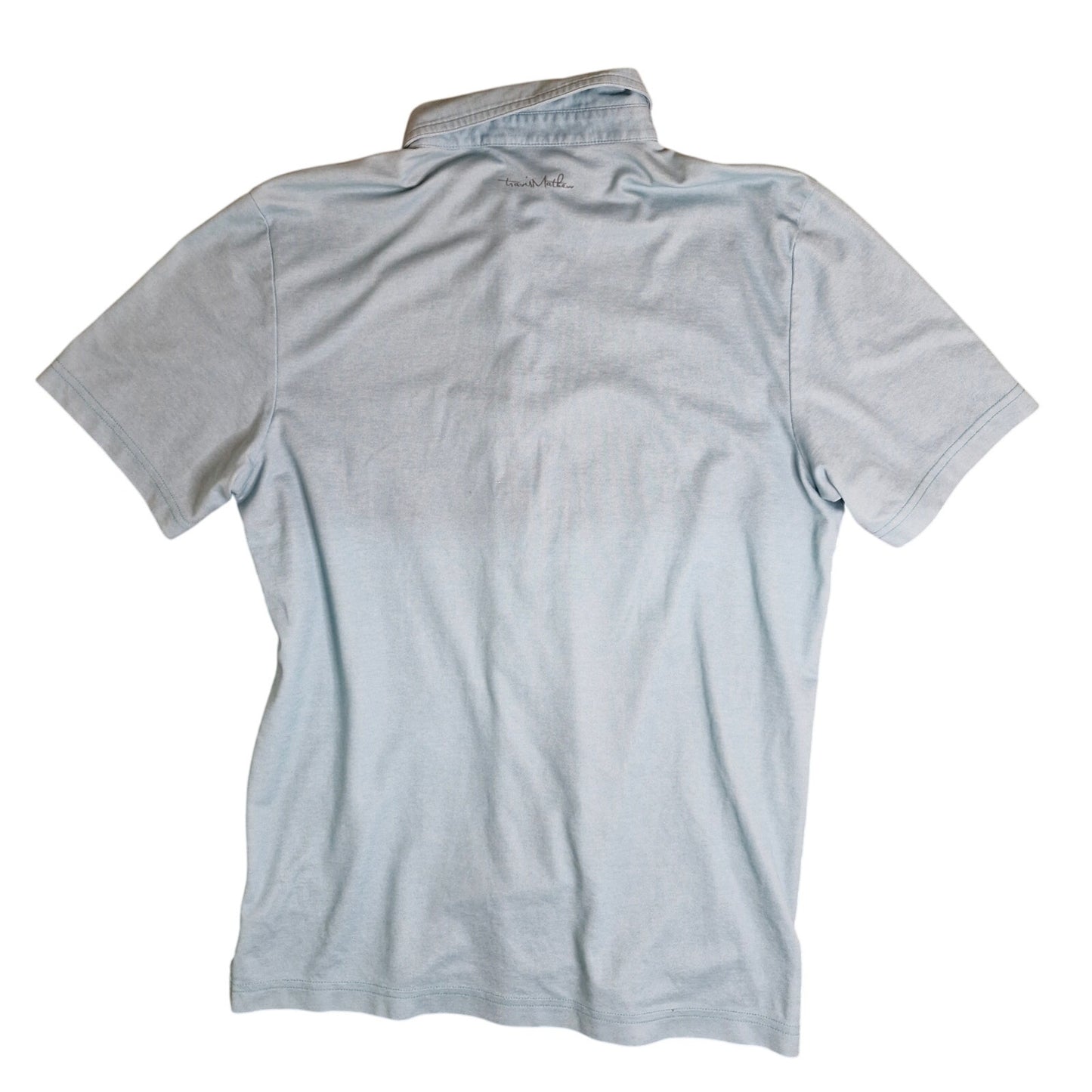 Travis Matthew Polo Shirt Adult Large Light Blue/teal Short Sleeve Golf Mens