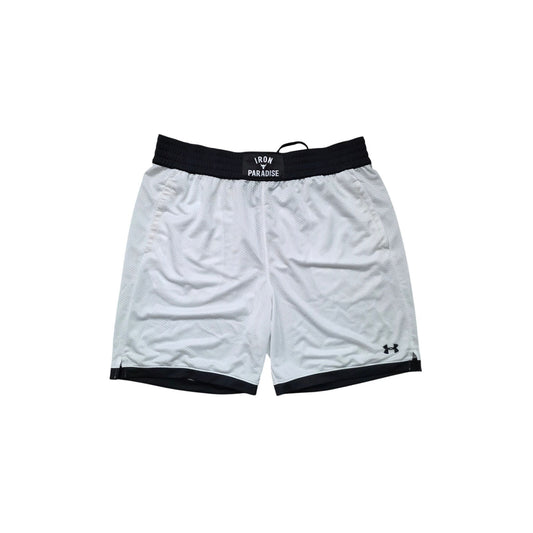 Under Armour Project Rock Shorts Men’s XXL White Mesh Iron Paradise