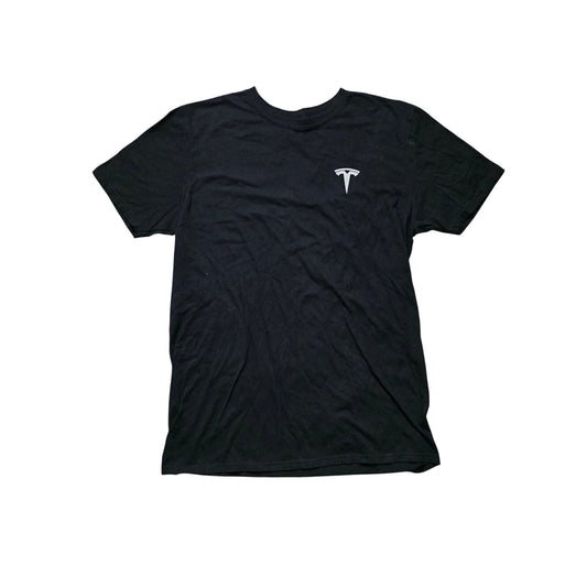 Tesla T-Shirt Men’s Large Black Cotton Graphic Logo Tee