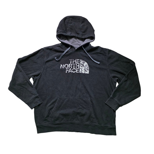 The North Face Pullover Logo Hoodie Men’s XXL Black Kangaroo Pocket