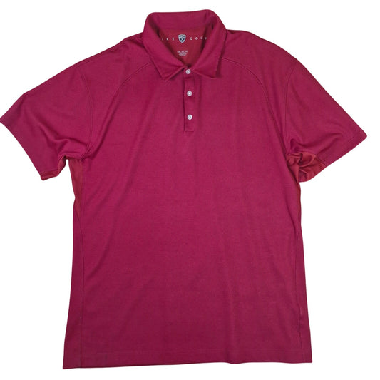 Nike Golf Burgundy Red Swoosh Logo Polo Shirt Men’s XXL