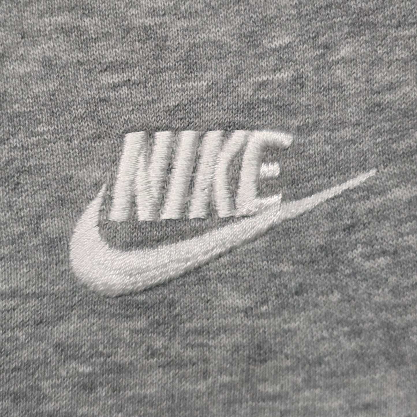 Nike Embroidered Swoosh Spell-Out Sweatpants Men L Gray