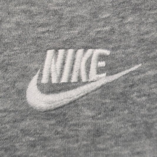 Nike Embroidered Swoosh Spell-Out Sweatpants Men L Gray