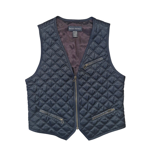 Banana Republic Quilted Vest Men’s Small Made in Italy Cotton Nylon