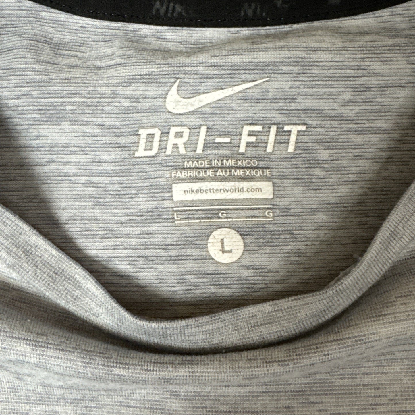 Nike Dri-FIT Gray Short Sleeve Training Shirt Men’s Large Athletic Tee