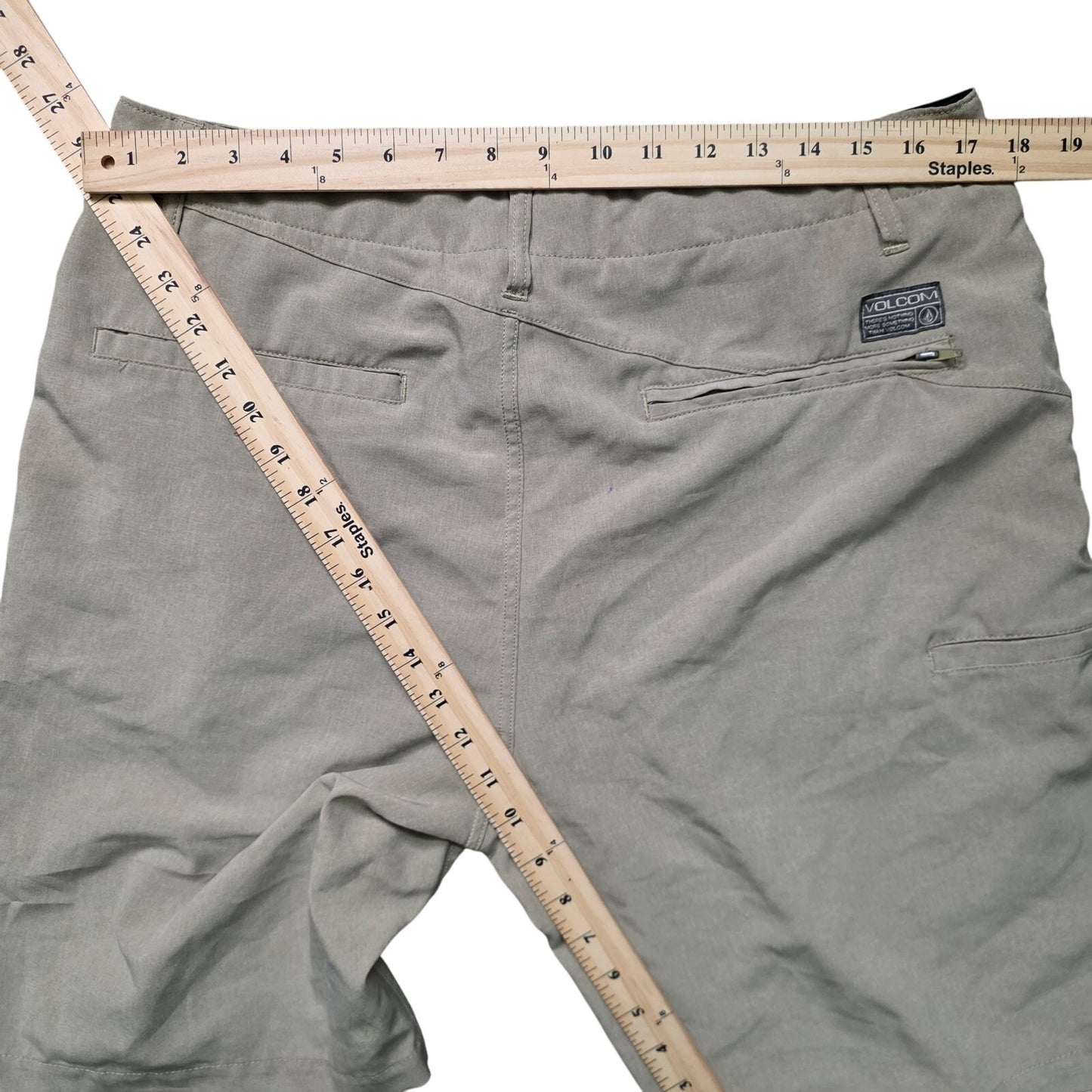 Volcom Surf & Turf Hybrid Shorts Men 34 Gray 4 Way Stretch Casual