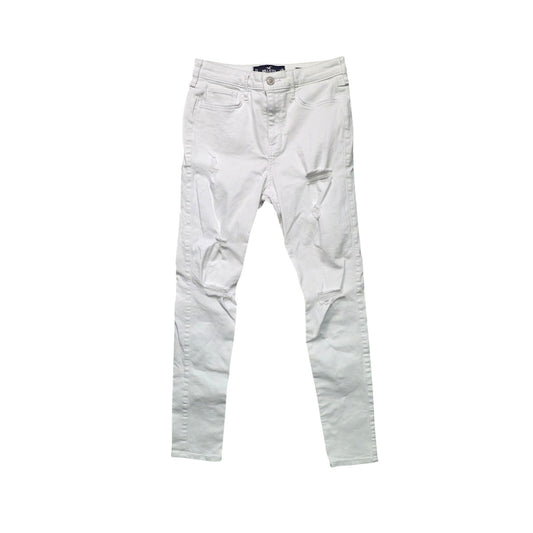 Hollister High Rise Super Skinny Jeans Women’s 28x28 White Distressed Stretch
