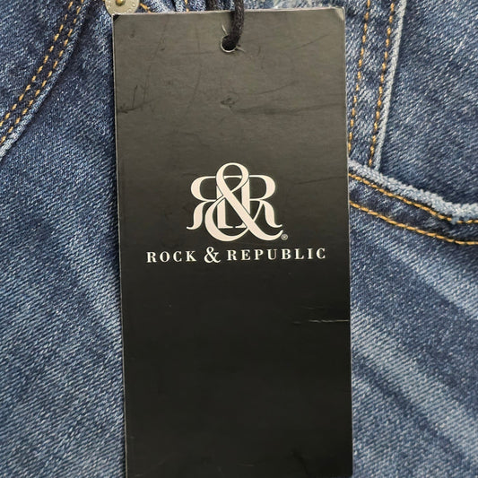 Rock & Republic Kaia Jeans Women’s 6 Blue Dark Wash Straight Stretch NWT