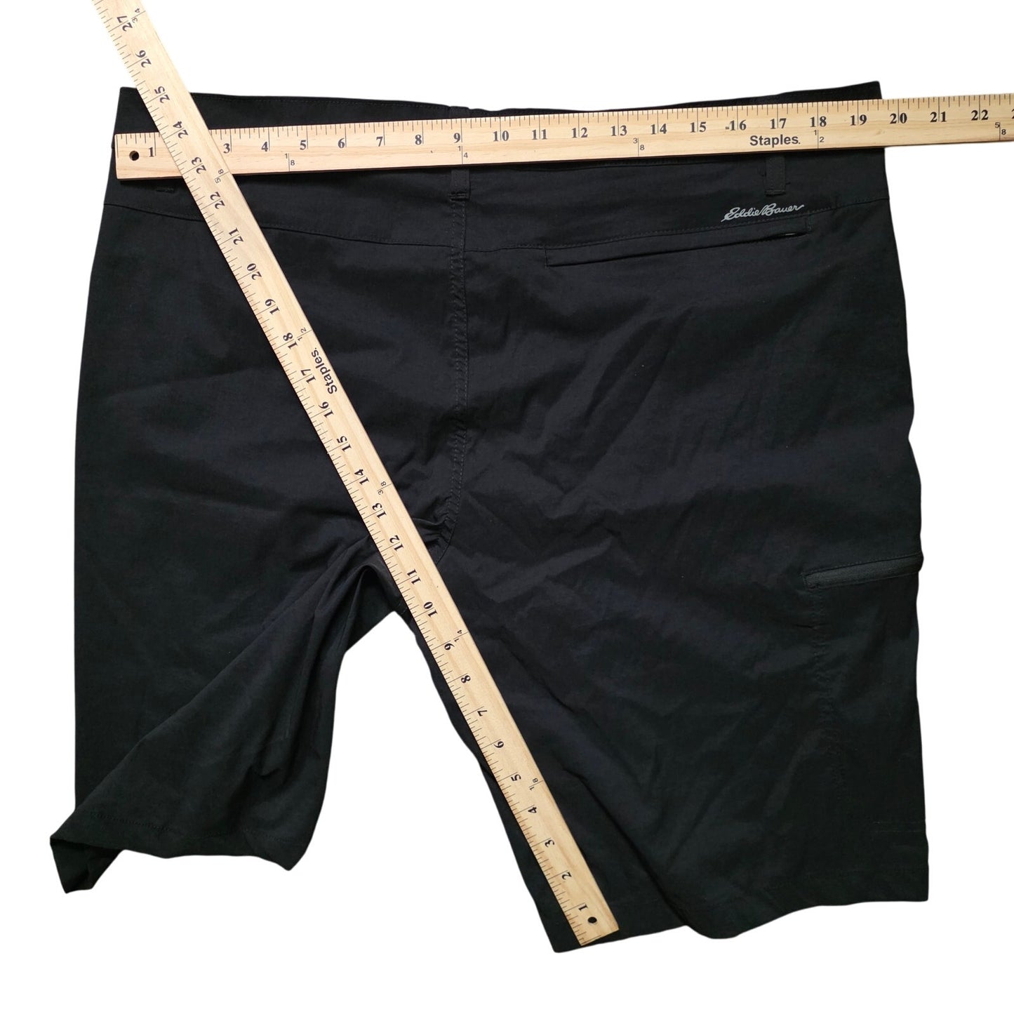 Eddie Bauer Cargo Shorts Men’s 38 Black Zipper Pockets Utility