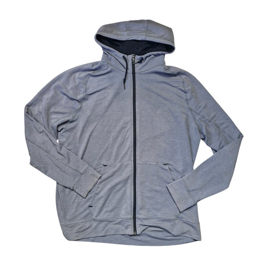 Zella Pyrite Zip Hoodie Men’s XL Grey Wolf Melange Stretch Tech Fabric