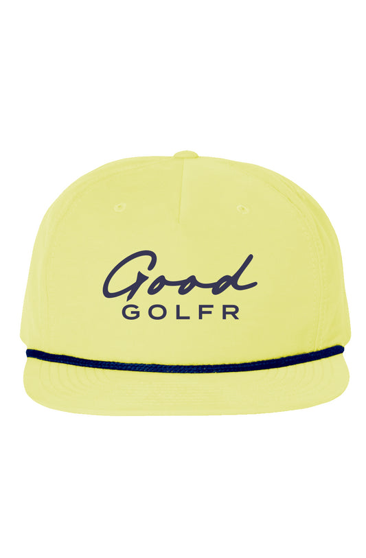 Good Golfr Tee Logo Hat - Yellow/Navy
