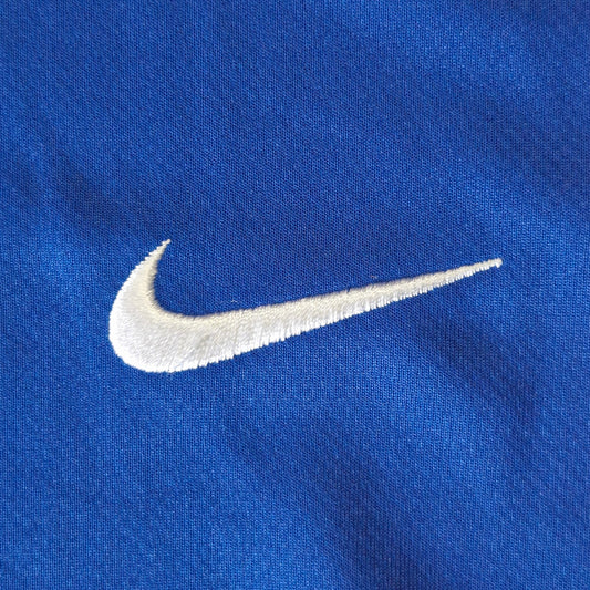 Nike Women's Dri-Fit Coaches Shirt Polo Sz Small Blue White
