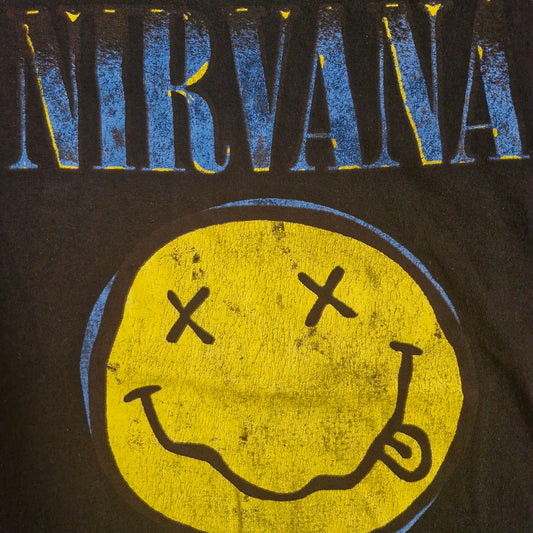 Nirvana smiley face band tee size medium