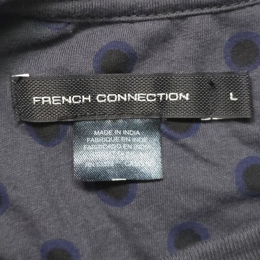 French Connection Navy Printed T-Shirt Men’s L Round Neck