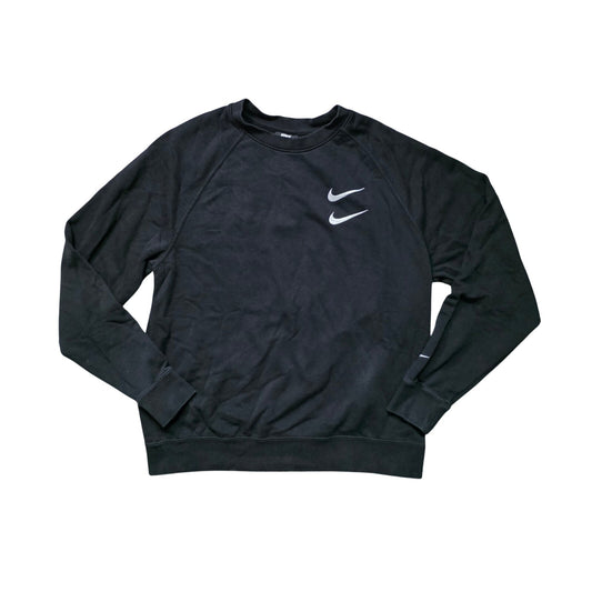 Nike Sportswear Swoosh French Terry Crew Men L Black Cj4871-010