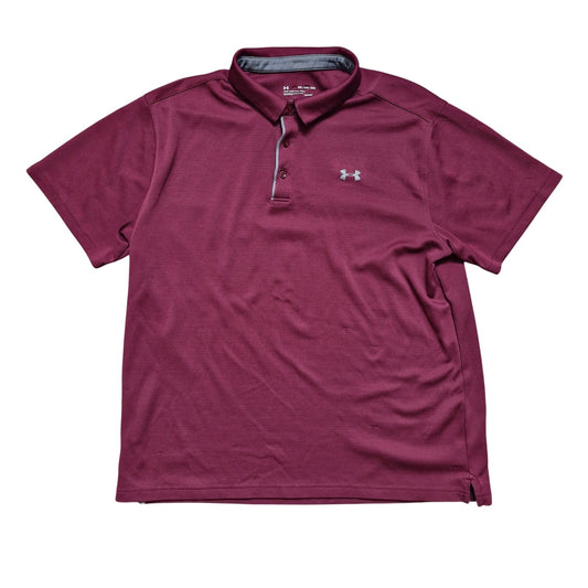 Under Armour HeatGear Polo Shirt Men’s 2XL Maroon