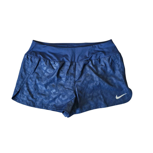 Nike Dri-Fit Blue Cheetah Print Running Shorts Women’s Size Medium