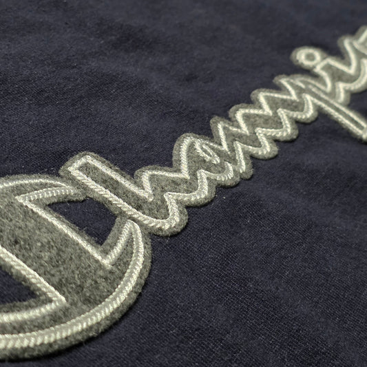 Champion Sweatshirt Men’s M Navy Script Logo Crew Neck
