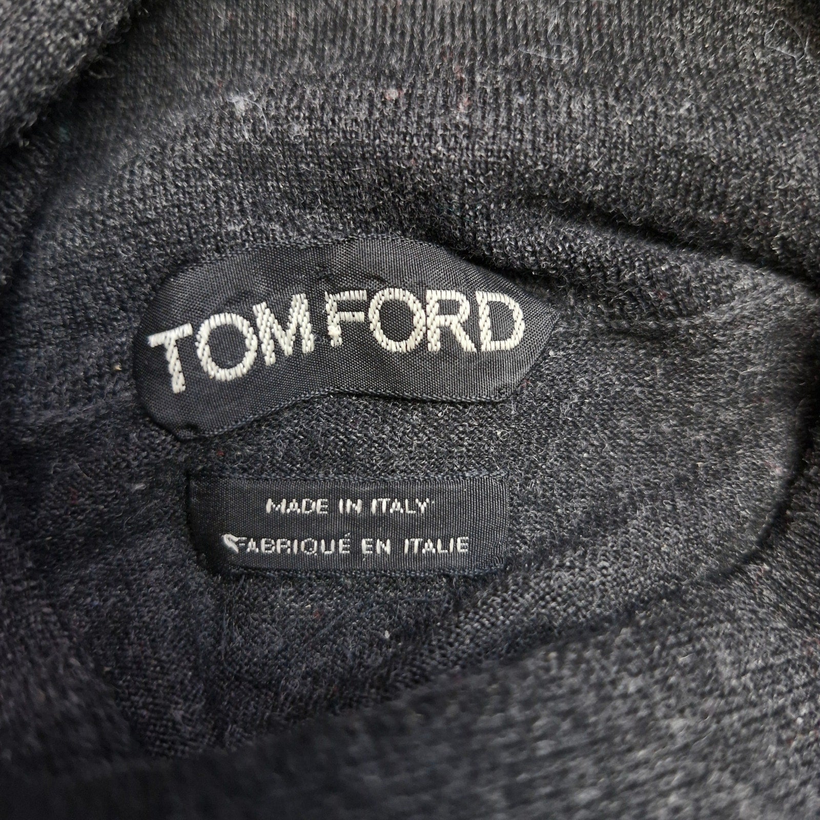 Tom Ford Black Turtleneck 100% Wool Men's Size 54 EU (US 44