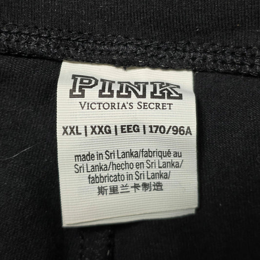 Victoria’s Secret Pink Active High Waist Leggings Women’s XXL Black Purple Palm