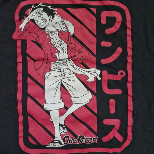 One Piece Anime Graphic T-Shirt Men’s Medium Black Crew Neck Tee