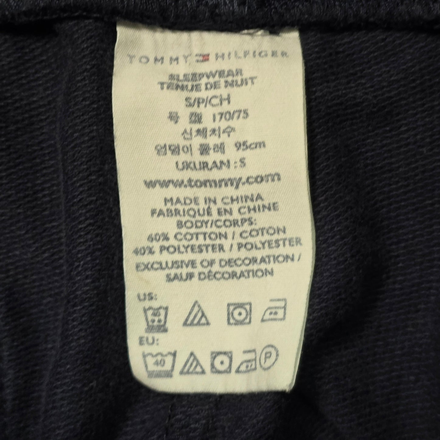 Tommy Hilfiger Taped Sweatpants Men’s S Black / Side Logo Tape