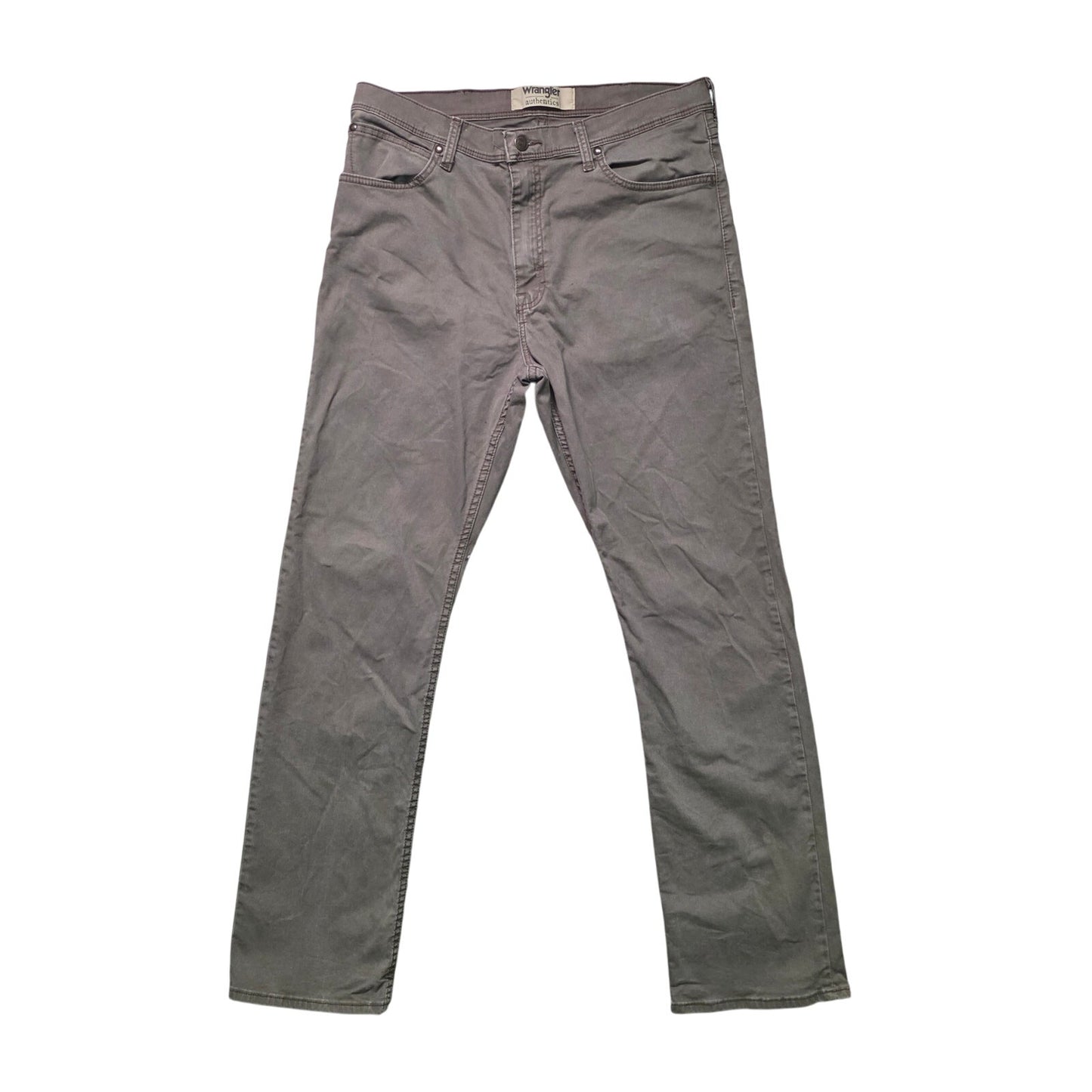 Wrangler Straight Fit Jeans Men’s 34x32 Gray Denim Casual