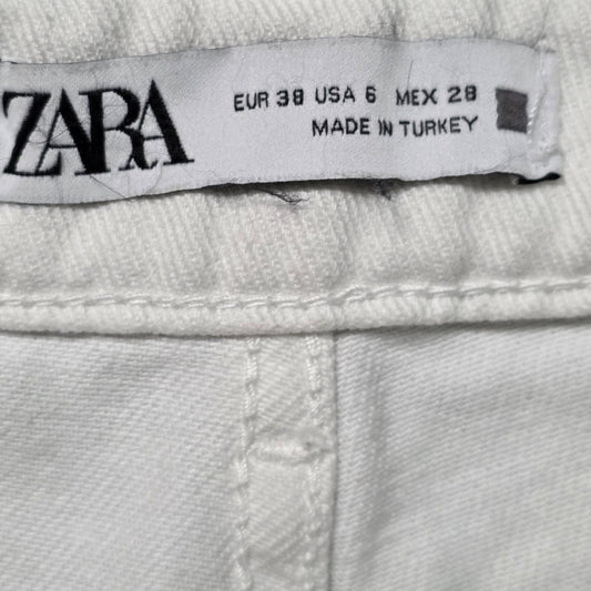 Zara Slim High Rise Jeans Women’s Size 6 White