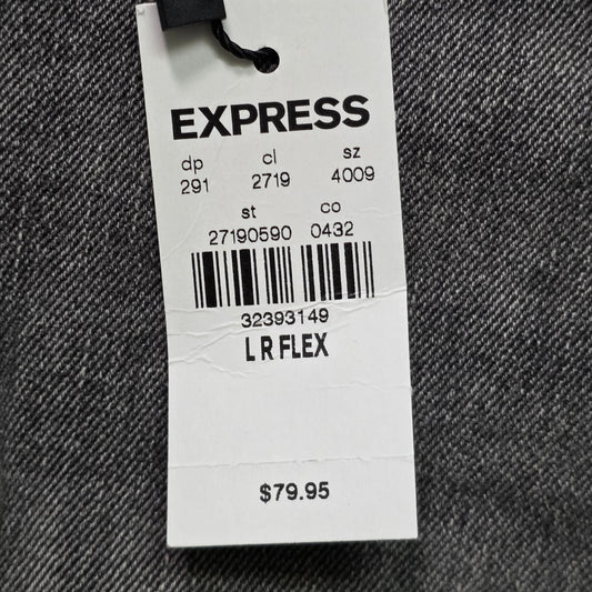 Express Mid Rise Skinny Jeans Women’s L Gray Ultra Hyper Stretch NWT