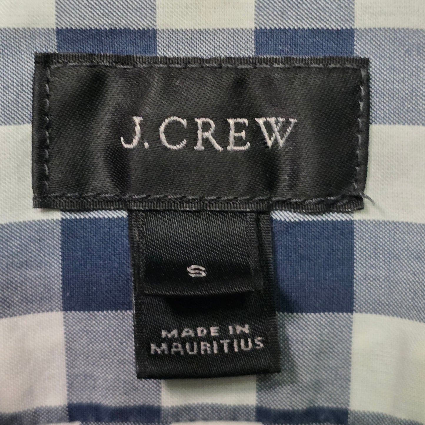 J. Crew Slim Fit Button-Down Shirt Men’s Small Blue Gingham Check