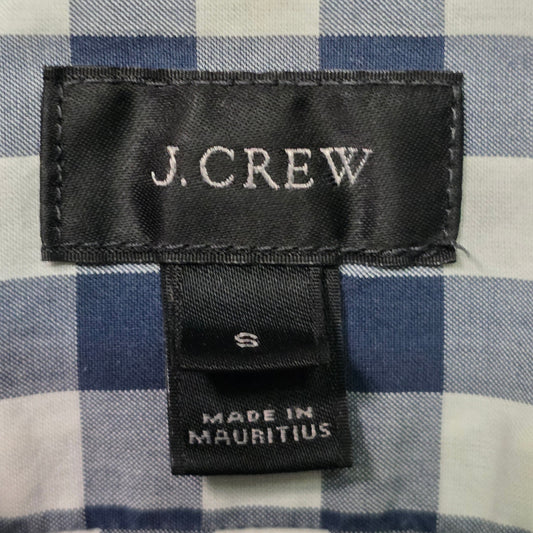 J. Crew Slim Fit Button-Down Shirt Men’s Small Blue Gingham Check