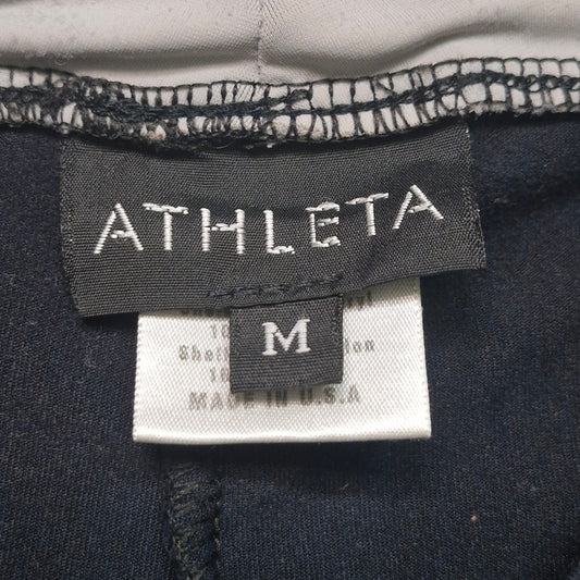 Athleta Wide Leg Crop Pants Women’s Medium Black Made in USA Activewear