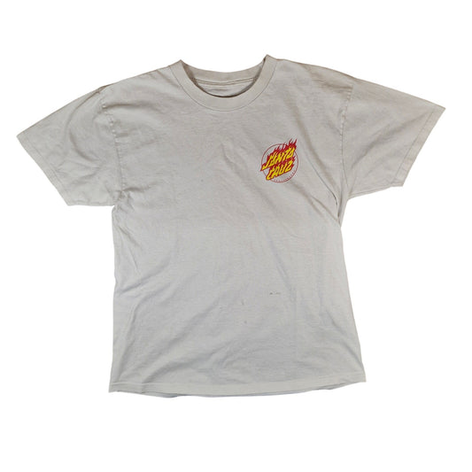Santa Cruz Skate T-Shirt Men’s Medium Vintage Y2K Beige Graphic Tee