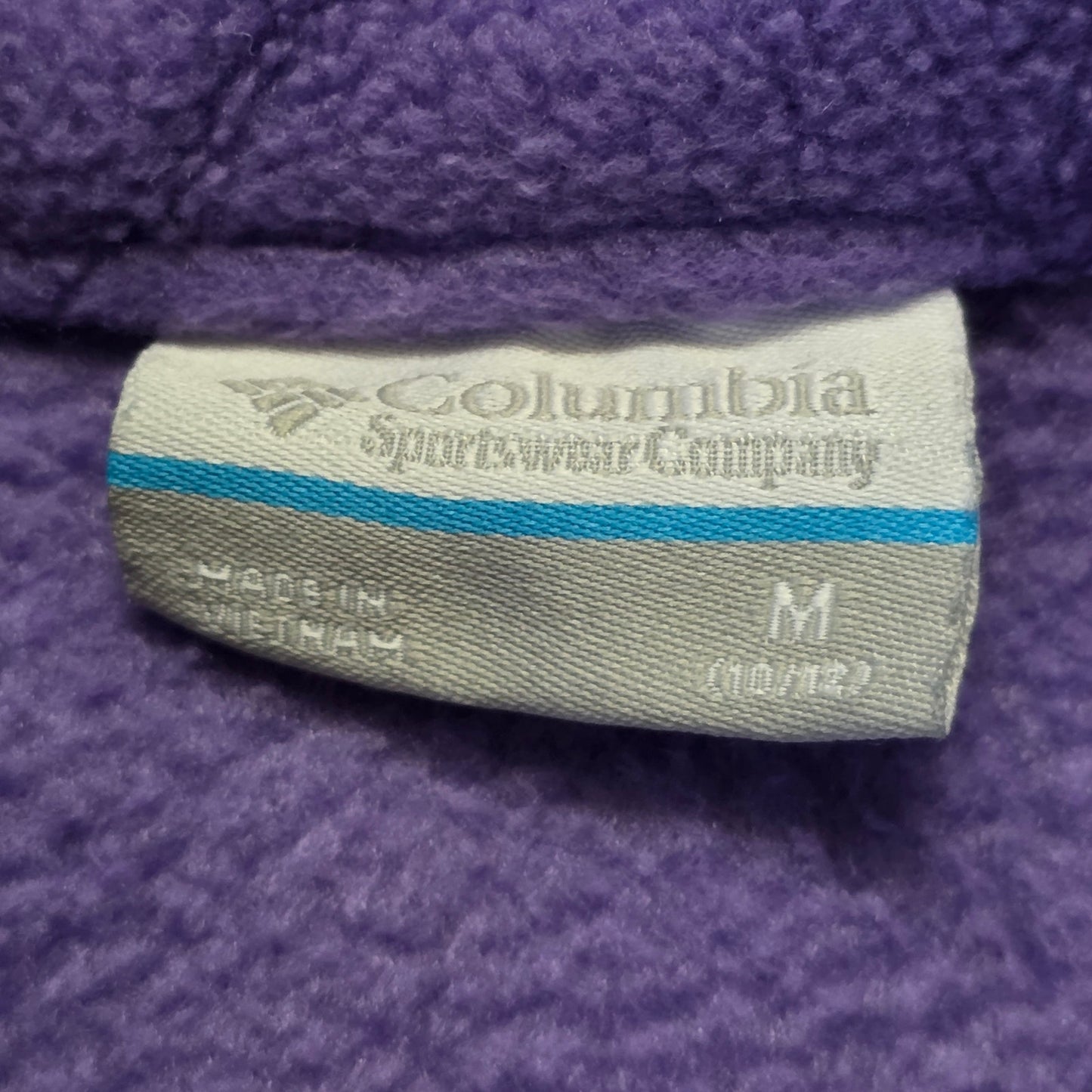 Columbia Girl Fleece Jacket Youth M (10-12) Purple Full Zip Outdoor