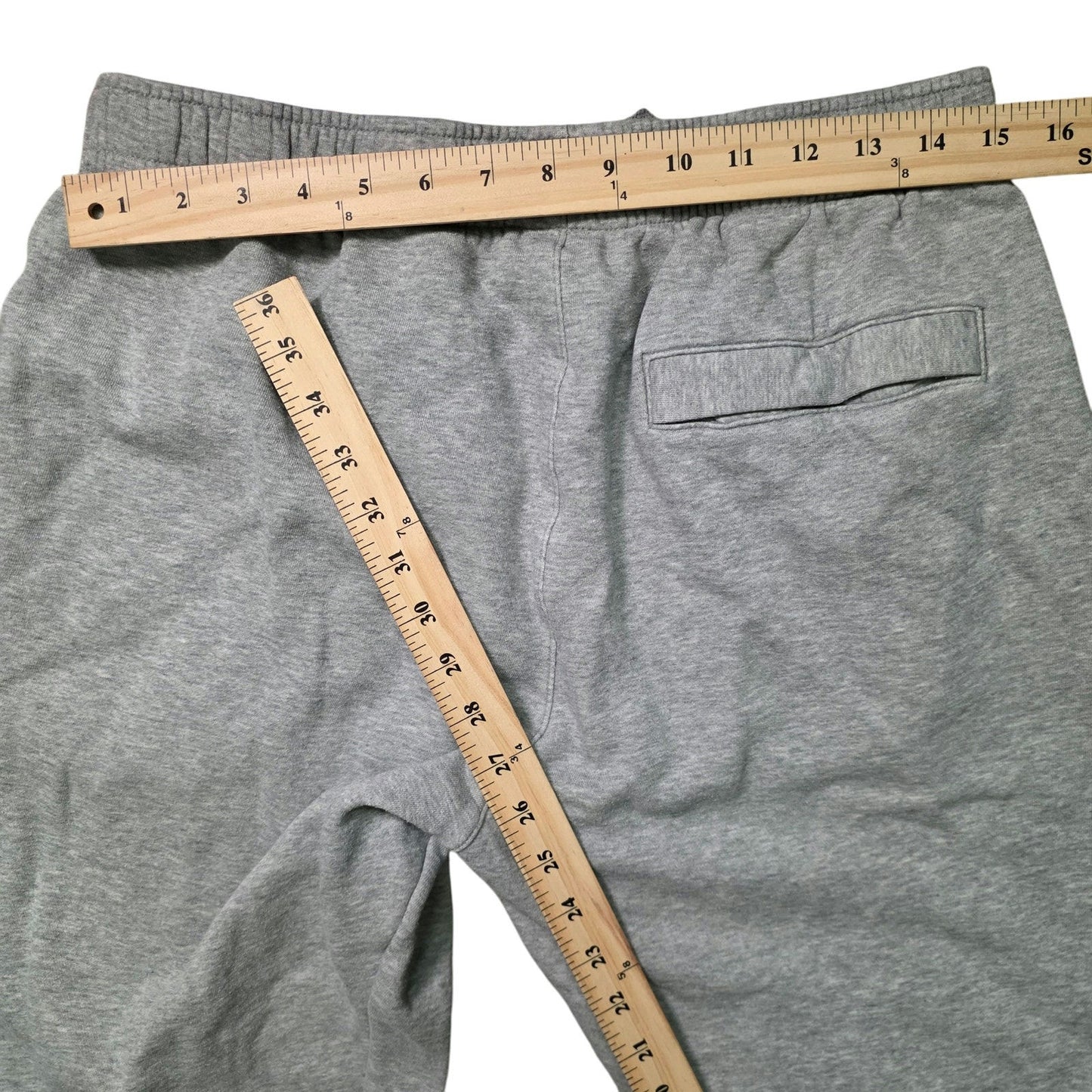 Nike Embroidered Swoosh Spell-Out Sweatpants Men L Gray