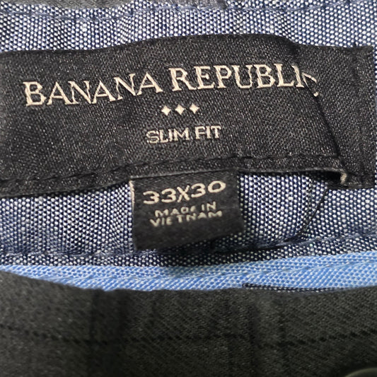 Banana Republic Dress Pants Men’s 33x30 Gray Tailored Slim Fit