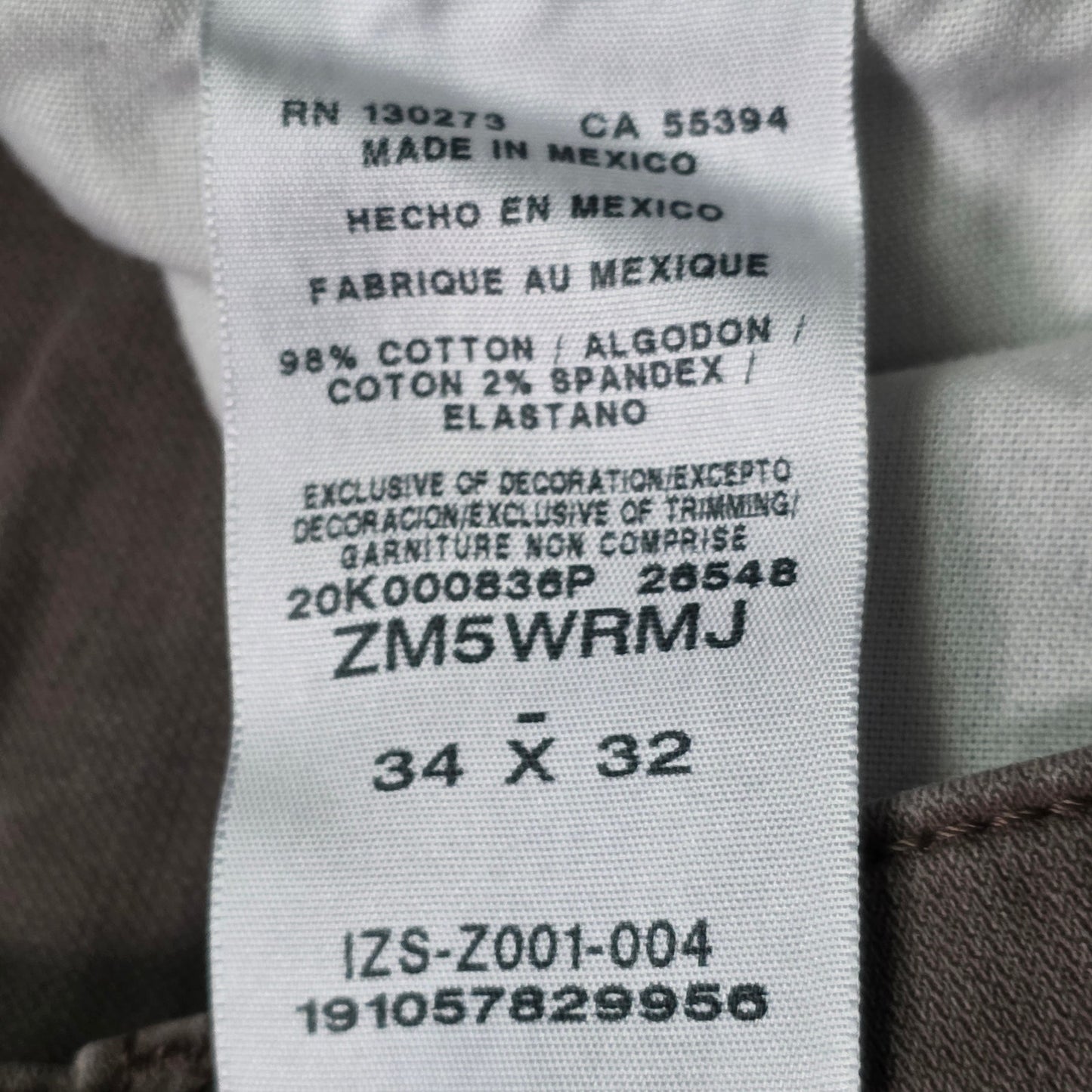 Wrangler Straight Fit Jeans Men’s 34x32 Gray Denim Casual