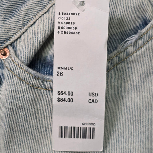 BDG High Rise Bootcut Jeans Women’s 27 Light Wash Distressed Denim NWT