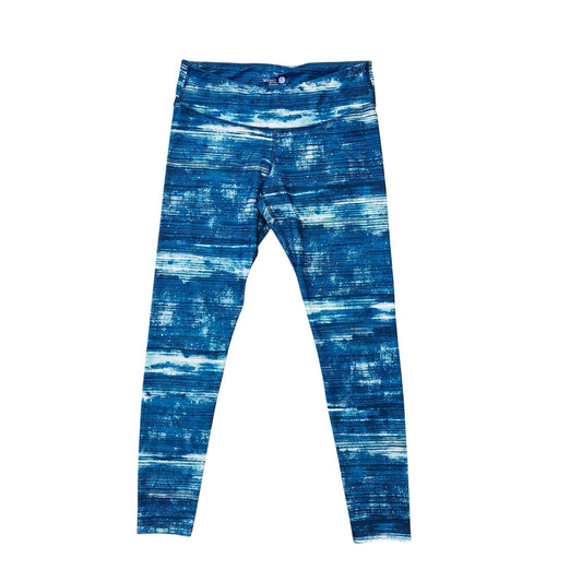 Old Navy Active Petite Gym Gear Tight Leggings Blue & White, Size Large 165/80A