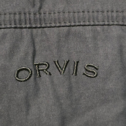 Orvis Bomber Jacket Men’s Medium Black Nylon Full Zip Water Resistant