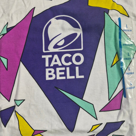 Taco Bell Tshirt Adult Size L Retro 90s White New with Tags