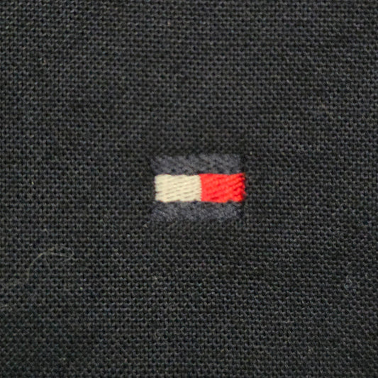 Tommy Hilfiger Core Flex Poplin Shirt Men’s Medium Black Stretch Button‑Down