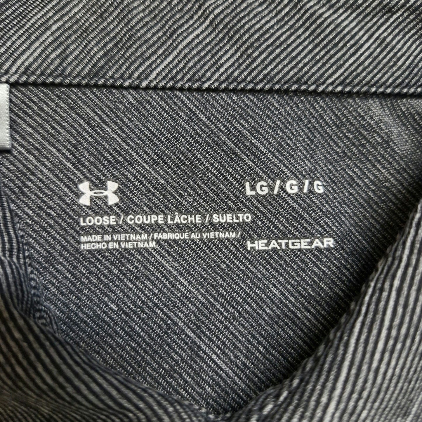 Under Armour The Performance Polo HeatGear Gray Golf Polo Mens Loose Large