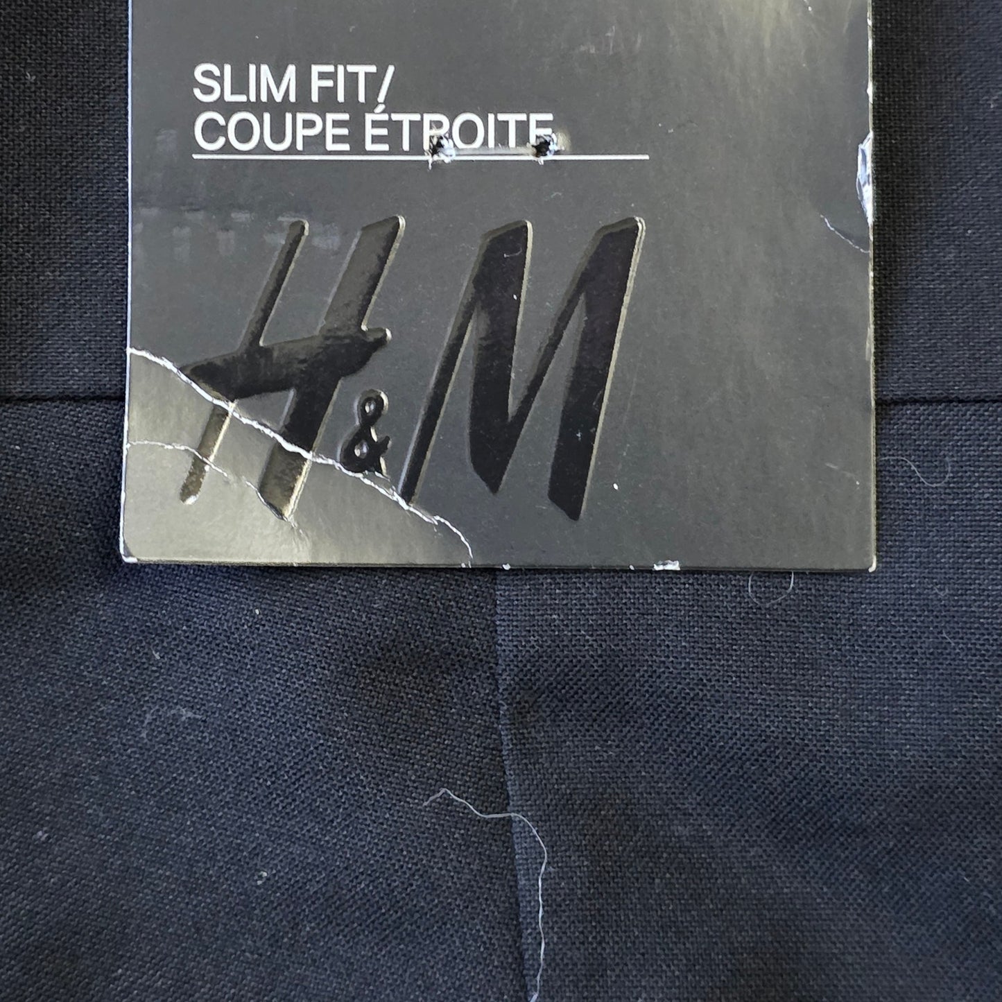 H&M Slim Fit Navy Dress Pants Men’s 33R Flat Front NWT