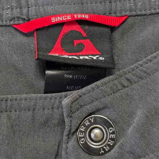 Gerry Cargo Shorts Men’s 32 Dark Gray Tech Flat Pocket Outdoor