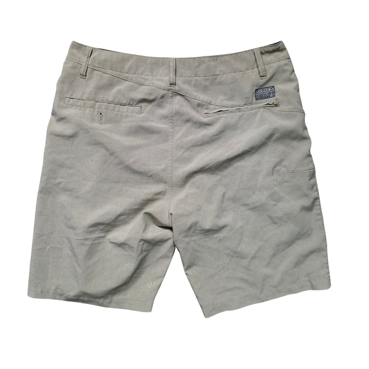 Volcom Surf & Turf Hybrid Shorts Men 34 Gray 4 Way Stretch Casual